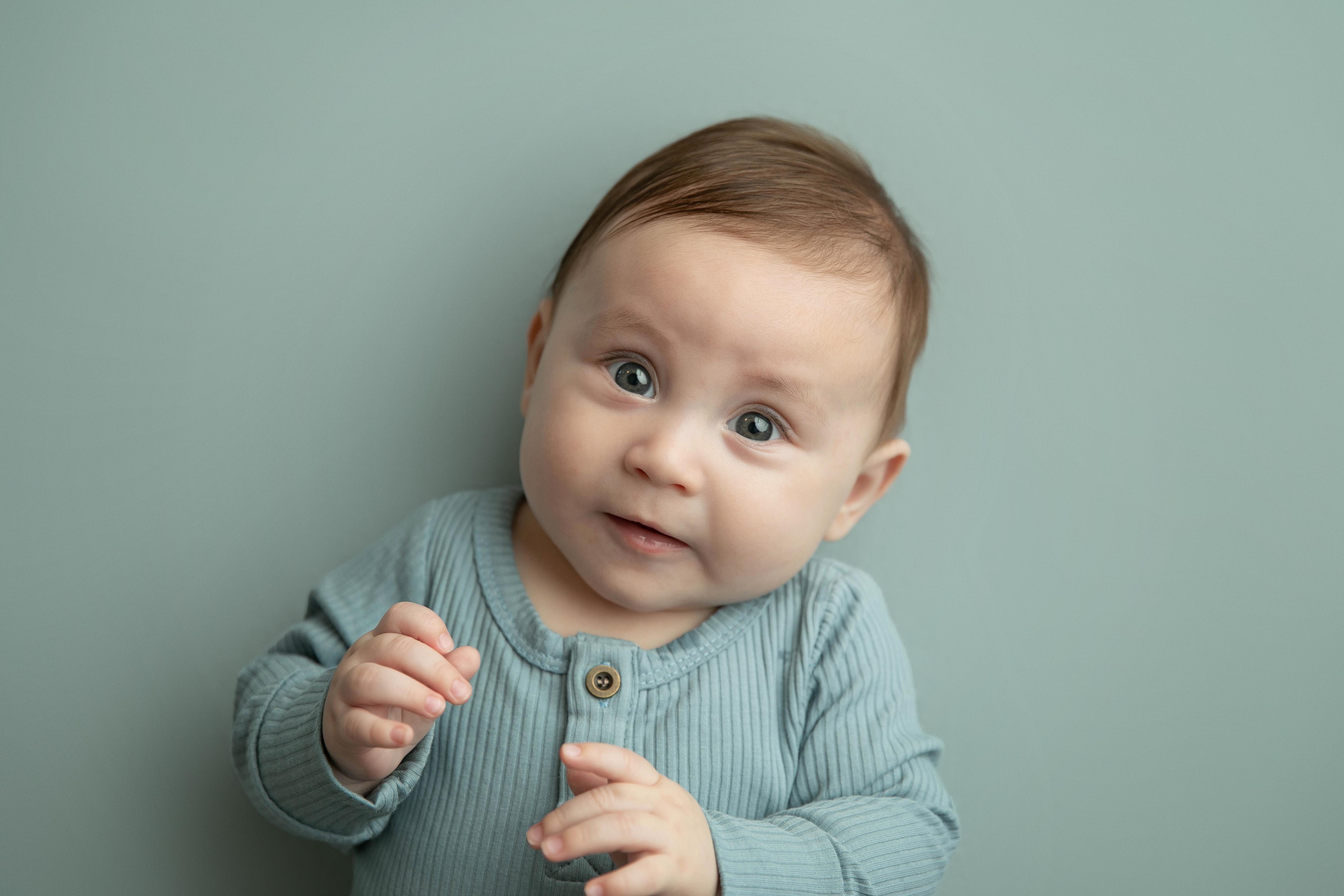 3 month old baby portrait